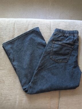 Gap Mid Rise Knit Denim Baggy Jeans
